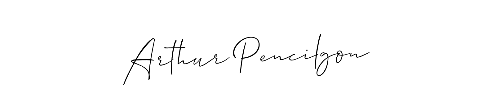 Arthur Pencilgon stylish signature style. Best Handwritten Sign (Allison_Script) for my name. Handwritten Signature Collection Ideas for my name Arthur Pencilgon. Arthur Pencilgon signature style 2 images and pictures png