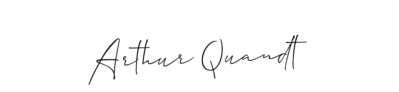 The best way (Allison_Script) to make a short signature is to pick only two or three words in your name. The name Arthur Quandt include a total of six letters. For converting this name. Arthur Quandt signature style 2 images and pictures png