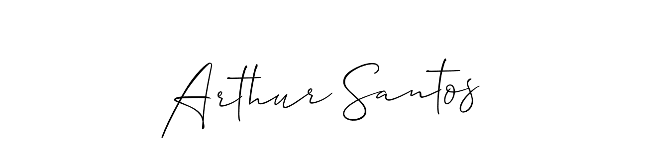 You should practise on your own different ways (Allison_Script) to write your name (Arthur Santos) in signature. don't let someone else do it for you. Arthur Santos signature style 2 images and pictures png