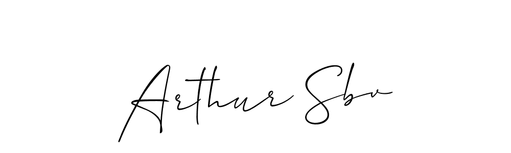 You should practise on your own different ways (Allison_Script) to write your name (Arthur Sbv) in signature. don't let someone else do it for you. Arthur Sbv signature style 2 images and pictures png