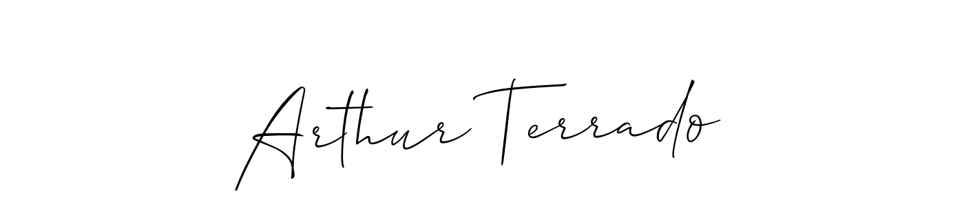 Similarly Allison_Script is the best handwritten signature design. Signature creator online .You can use it as an online autograph creator for name Arthur Terrado. Arthur Terrado signature style 2 images and pictures png