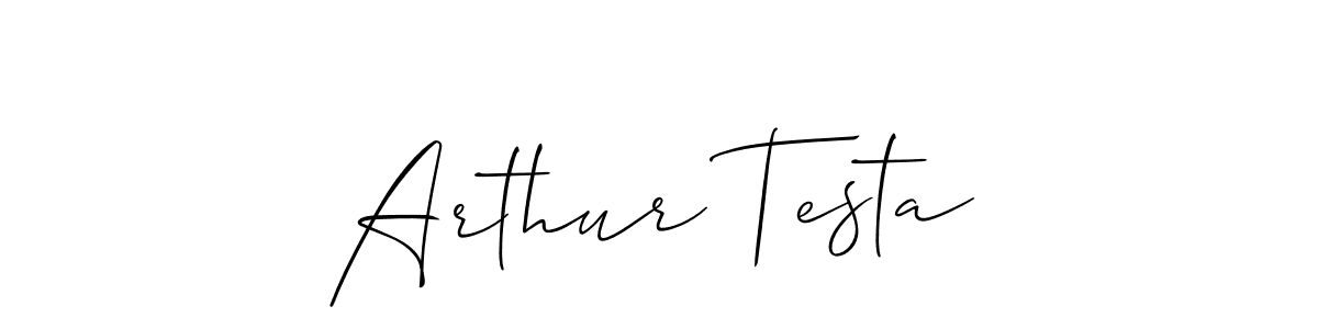 Arthur Testa stylish signature style. Best Handwritten Sign (Allison_Script) for my name. Handwritten Signature Collection Ideas for my name Arthur Testa. Arthur Testa signature style 2 images and pictures png