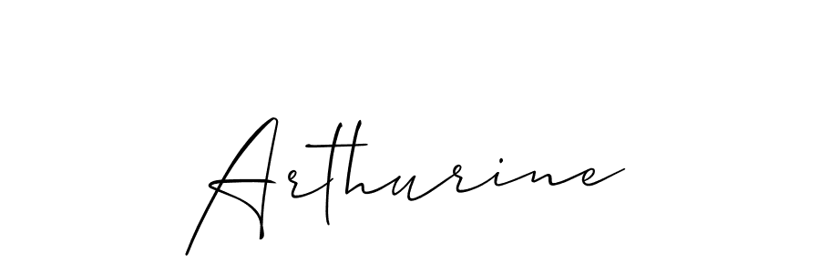 Design your own signature with our free online signature maker. With this signature software, you can create a handwritten (Allison_Script) signature for name Arthurine. Arthurine signature style 2 images and pictures png