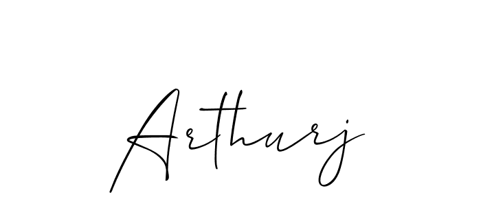 if you are searching for the best signature style for your name Arthurj. so please give up your signature search. here we have designed multiple signature styles  using Allison_Script. Arthurj signature style 2 images and pictures png