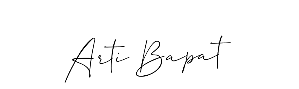 Use a signature maker to create a handwritten signature online. With this signature software, you can design (Allison_Script) your own signature for name Arti Bapat. Arti Bapat signature style 2 images and pictures png