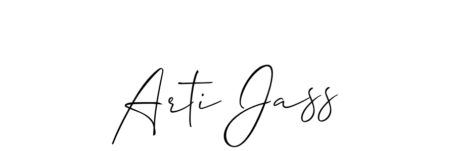 How to Draw Arti Jass signature style? Allison_Script is a latest design signature styles for name Arti Jass. Arti Jass signature style 2 images and pictures png