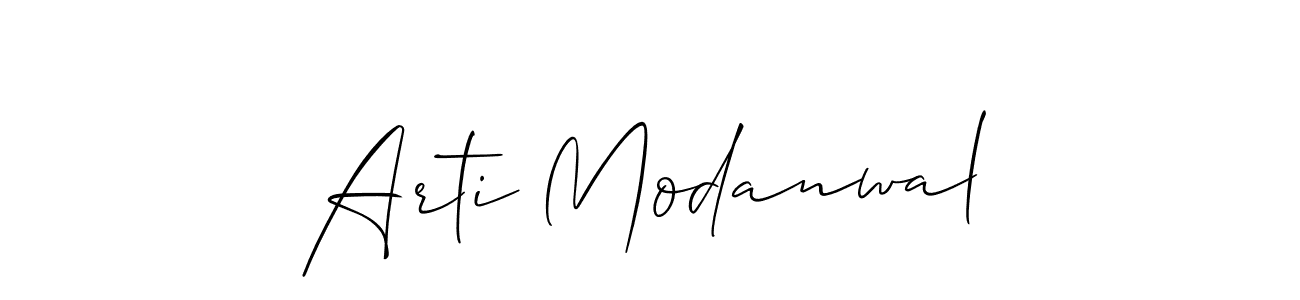 Make a beautiful signature design for name Arti Modanwal. With this signature (Allison_Script) style, you can create a handwritten signature for free. Arti Modanwal signature style 2 images and pictures png