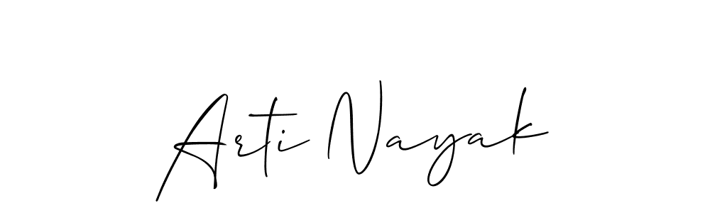 Use a signature maker to create a handwritten signature online. With this signature software, you can design (Allison_Script) your own signature for name Arti Nayak. Arti Nayak signature style 2 images and pictures png