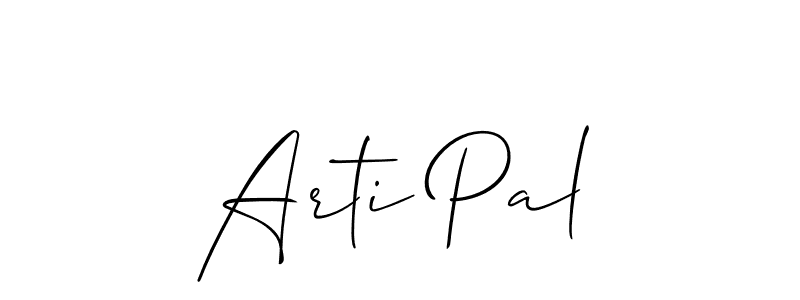 Best and Professional Signature Style for Arti Pal. Allison_Script Best Signature Style Collection. Arti Pal signature style 2 images and pictures png