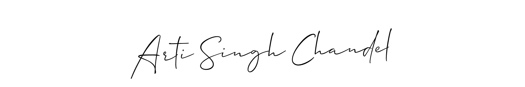 Arti Singh Chandel stylish signature style. Best Handwritten Sign (Allison_Script) for my name. Handwritten Signature Collection Ideas for my name Arti Singh Chandel. Arti Singh Chandel signature style 2 images and pictures png