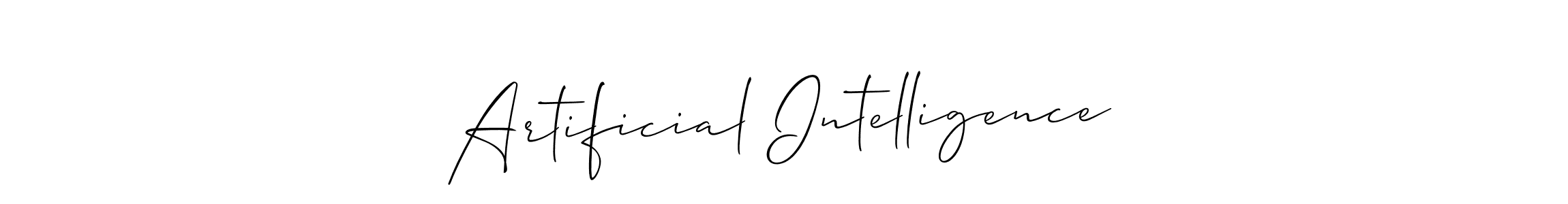 How to make Artificial Intelligence name signature. Use Allison_Script style for creating short signs online. This is the latest handwritten sign. Artificial Intelligence signature style 2 images and pictures png