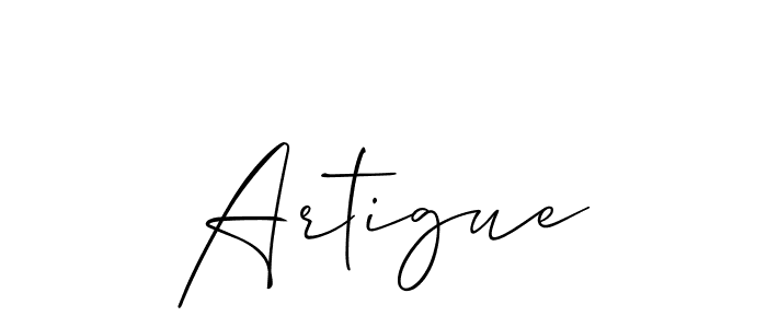 Create a beautiful signature design for name Artigue. With this signature (Allison_Script) fonts, you can make a handwritten signature for free. Artigue signature style 2 images and pictures png