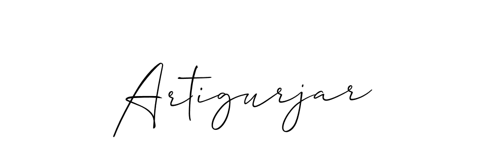 Make a beautiful signature design for name Artigurjar. With this signature (Allison_Script) style, you can create a handwritten signature for free. Artigurjar signature style 2 images and pictures png
