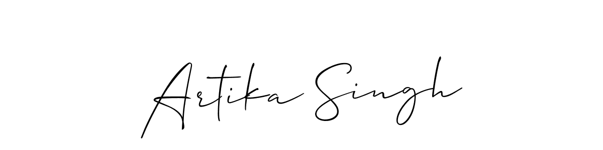 You should practise on your own different ways (Allison_Script) to write your name (Artika Singh) in signature. don't let someone else do it for you. Artika Singh signature style 2 images and pictures png