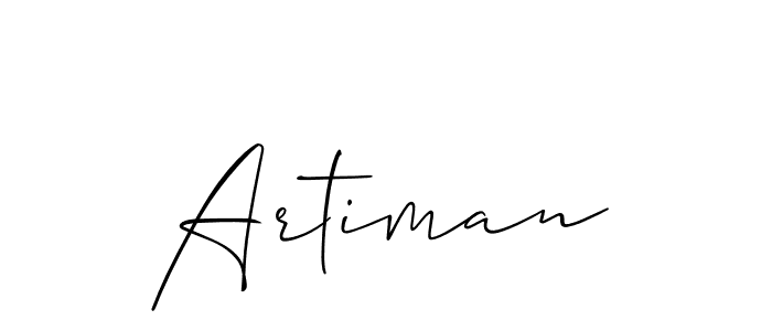 You should practise on your own different ways (Allison_Script) to write your name (Artiman) in signature. don't let someone else do it for you. Artiman signature style 2 images and pictures png