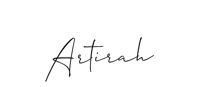 How to make Artirah signature? Allison_Script is a professional autograph style. Create handwritten signature for Artirah name. Artirah signature style 2 images and pictures png