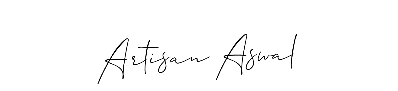 Design your own signature with our free online signature maker. With this signature software, you can create a handwritten (Allison_Script) signature for name Artisan Aswal. Artisan Aswal signature style 2 images and pictures png