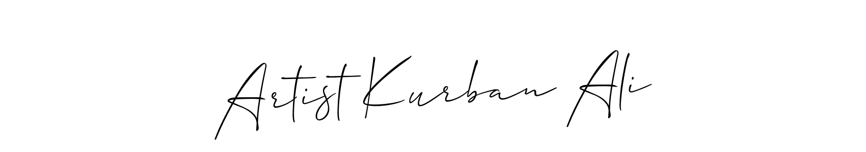 Similarly Allison_Script is the best handwritten signature design. Signature creator online .You can use it as an online autograph creator for name Artist Kurban Ali. Artist Kurban Ali signature style 2 images and pictures png