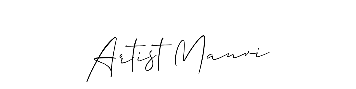 How to make Artist Manvi name signature. Use Allison_Script style for creating short signs online. This is the latest handwritten sign. Artist Manvi signature style 2 images and pictures png
