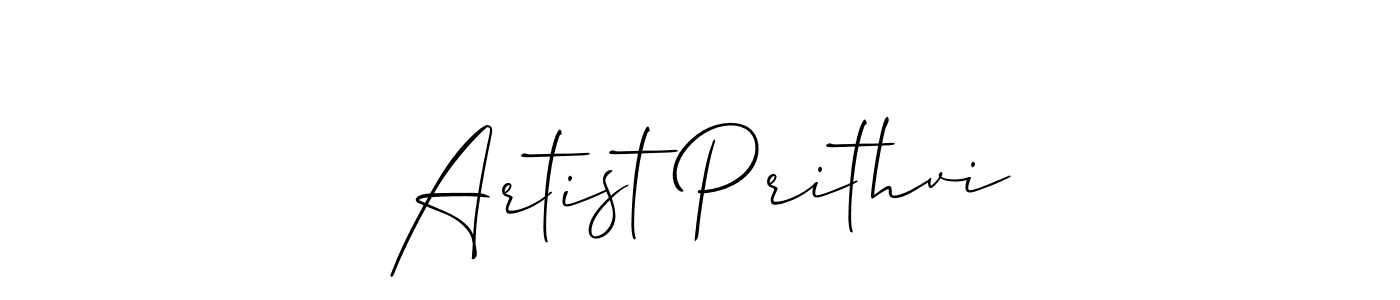 You should practise on your own different ways (Allison_Script) to write your name (Artist Prithvi) in signature. don't let someone else do it for you. Artist Prithvi signature style 2 images and pictures png