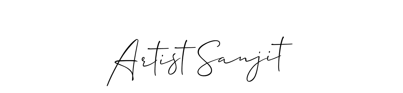 How to make Artist Sanjit signature? Allison_Script is a professional autograph style. Create handwritten signature for Artist Sanjit name. Artist Sanjit signature style 2 images and pictures png