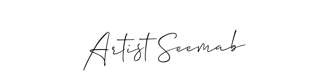 Artist Seemab stylish signature style. Best Handwritten Sign (Allison_Script) for my name. Handwritten Signature Collection Ideas for my name Artist Seemab. Artist Seemab signature style 2 images and pictures png
