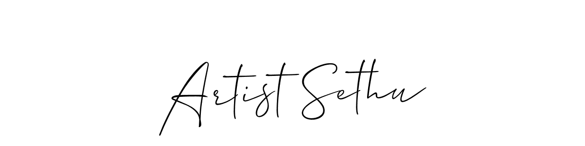 Artist Sethu stylish signature style. Best Handwritten Sign (Allison_Script) for my name. Handwritten Signature Collection Ideas for my name Artist Sethu. Artist Sethu signature style 2 images and pictures png