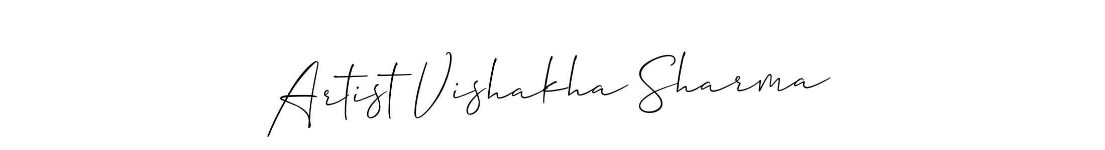 Make a beautiful signature design for name Artist Vishakha Sharma. With this signature (Allison_Script) style, you can create a handwritten signature for free. Artist Vishakha Sharma signature style 2 images and pictures png