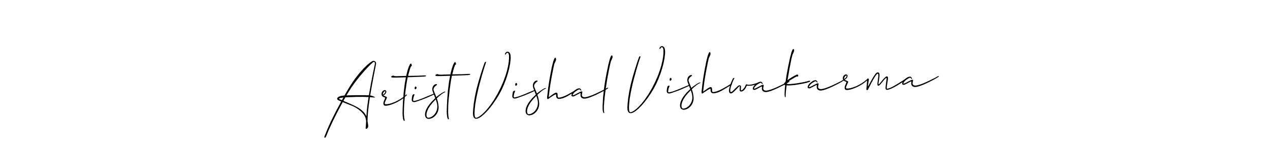 Best and Professional Signature Style for Artist Vishal Vishwakarma. Allison_Script Best Signature Style Collection. Artist Vishal Vishwakarma signature style 2 images and pictures png