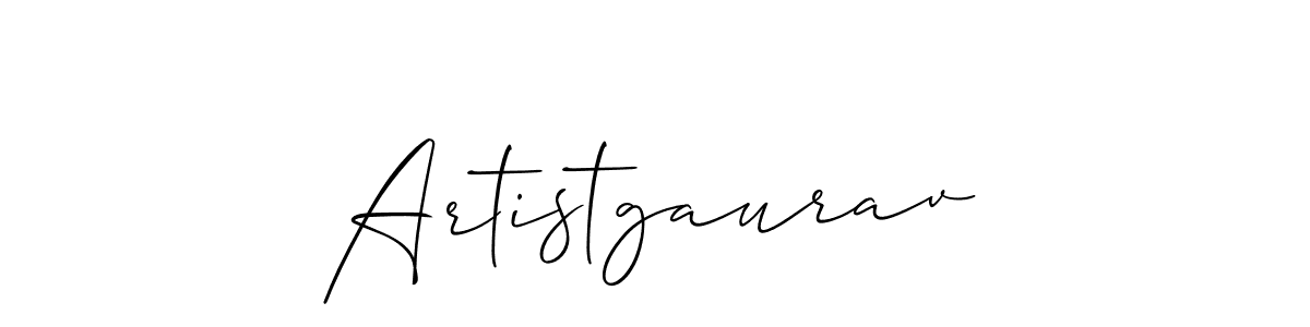 Use a signature maker to create a handwritten signature online. With this signature software, you can design (Allison_Script) your own signature for name Artistgaurav. Artistgaurav signature style 2 images and pictures png