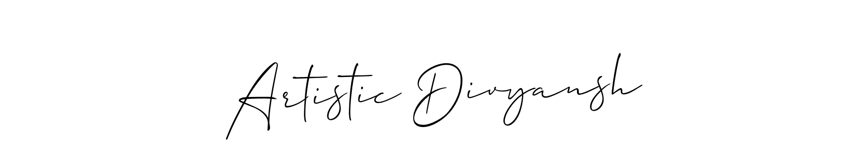 See photos of Artistic Divyansh official signature by Spectra . Check more albums & portfolios. Read reviews & check more about Allison_Script font. Artistic Divyansh signature style 2 images and pictures png