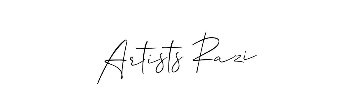 You should practise on your own different ways (Allison_Script) to write your name (Artists Razi) in signature. don't let someone else do it for you. Artists Razi signature style 2 images and pictures png