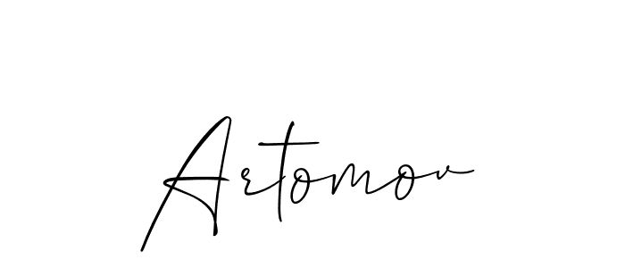 You should practise on your own different ways (Allison_Script) to write your name (Artomov) in signature. don't let someone else do it for you. Artomov signature style 2 images and pictures png