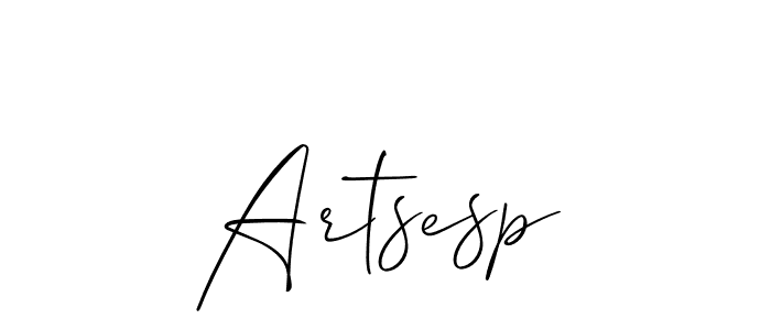 It looks lik you need a new signature style for name Artsesp. Design unique handwritten (Allison_Script) signature with our free signature maker in just a few clicks. Artsesp signature style 2 images and pictures png