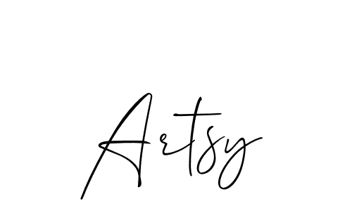 You should practise on your own different ways (Allison_Script) to write your name (Artsy) in signature. don't let someone else do it for you. Artsy signature style 2 images and pictures png