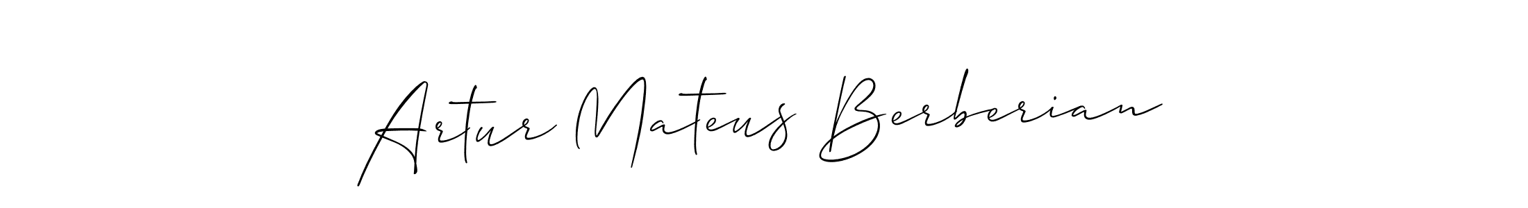 It looks lik you need a new signature style for name Artur Mateus Berberian. Design unique handwritten (Allison_Script) signature with our free signature maker in just a few clicks. Artur Mateus Berberian signature style 2 images and pictures png