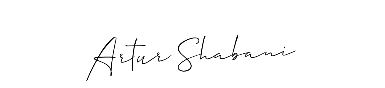 Artur Shabani stylish signature style. Best Handwritten Sign (Allison_Script) for my name. Handwritten Signature Collection Ideas for my name Artur Shabani. Artur Shabani signature style 2 images and pictures png