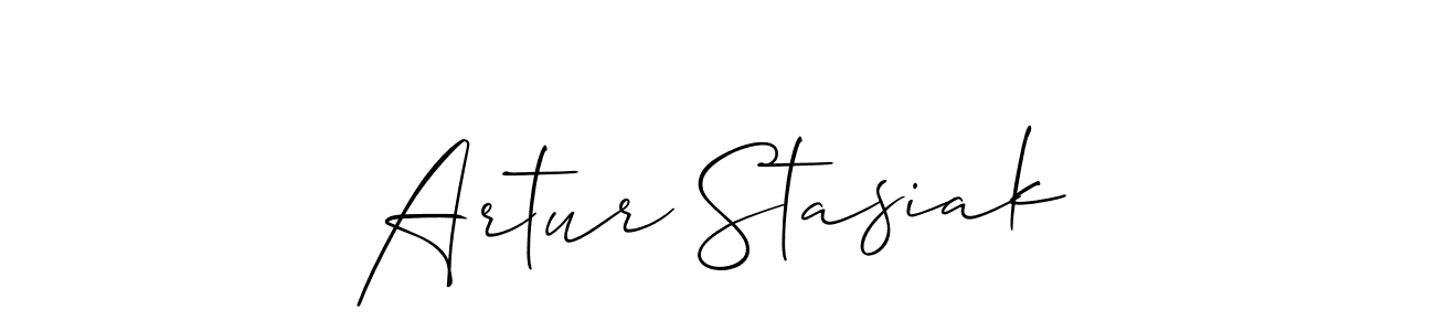 How to make Artur Stasiak signature? Allison_Script is a professional autograph style. Create handwritten signature for Artur Stasiak name. Artur Stasiak signature style 2 images and pictures png