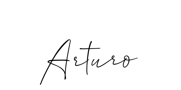 Arturo stylish signature style. Best Handwritten Sign (Allison_Script) for my name. Handwritten Signature Collection Ideas for my name Arturo. Arturo signature style 2 images and pictures png