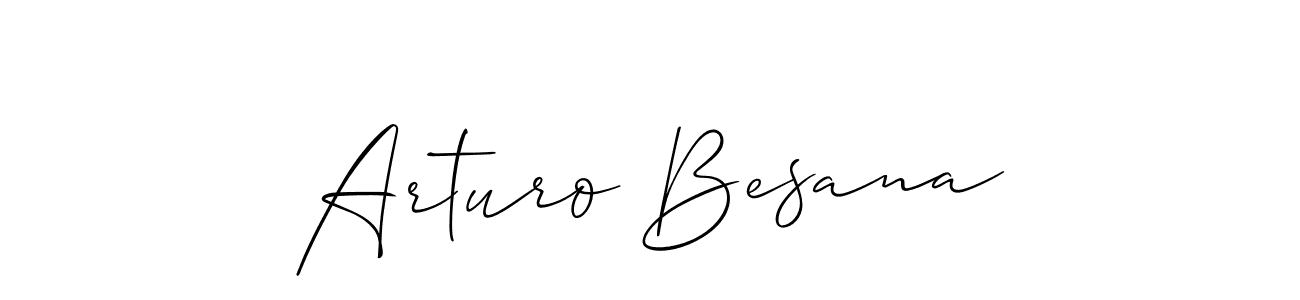 Use a signature maker to create a handwritten signature online. With this signature software, you can design (Allison_Script) your own signature for name Arturo Besana. Arturo Besana signature style 2 images and pictures png