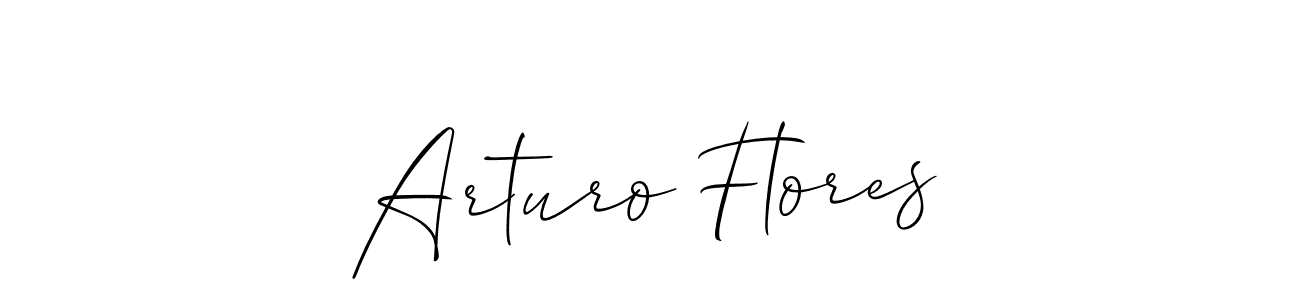 Also we have Arturo Flores name is the best signature style. Create professional handwritten signature collection using Allison_Script autograph style. Arturo Flores signature style 2 images and pictures png