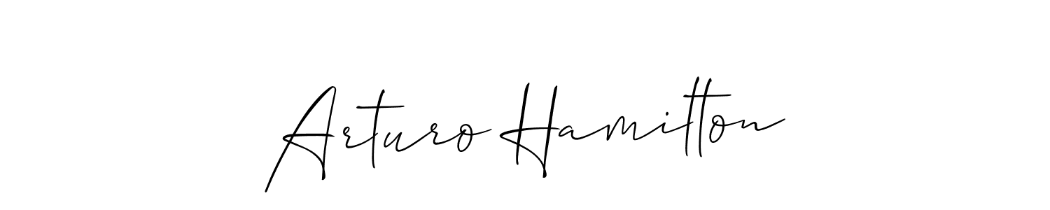 Arturo Hamilton stylish signature style. Best Handwritten Sign (Allison_Script) for my name. Handwritten Signature Collection Ideas for my name Arturo Hamilton. Arturo Hamilton signature style 2 images and pictures png