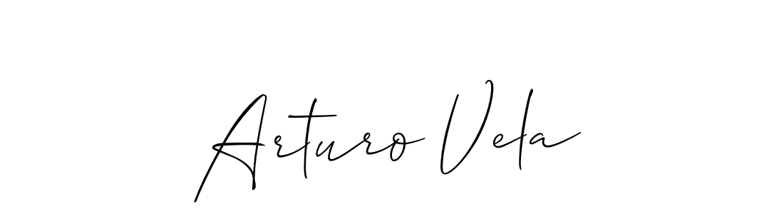 Arturo Vela stylish signature style. Best Handwritten Sign (Allison_Script) for my name. Handwritten Signature Collection Ideas for my name Arturo Vela. Arturo Vela signature style 2 images and pictures png