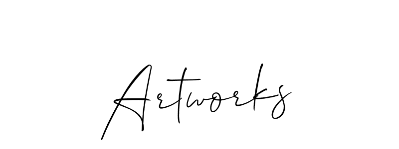 Create a beautiful signature design for name Artworks. With this signature (Allison_Script) fonts, you can make a handwritten signature for free. Artworks signature style 2 images and pictures png