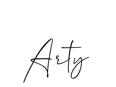 Best and Professional Signature Style for Arty. Allison_Script Best Signature Style Collection. Arty signature style 2 images and pictures png