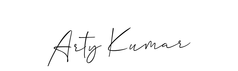 Make a short Arty Kumar signature style. Manage your documents anywhere anytime using Allison_Script. Create and add eSignatures, submit forms, share and send files easily. Arty Kumar signature style 2 images and pictures png