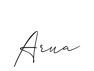 Allison_Script is a professional signature style that is perfect for those who want to add a touch of class to their signature. It is also a great choice for those who want to make their signature more unique. Get Arua name to fancy signature for free. Arua signature style 2 images and pictures png