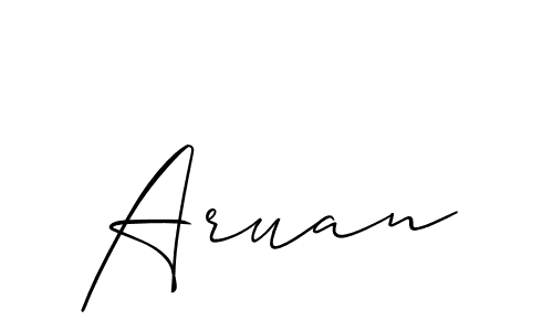 Allison_Script is a professional signature style that is perfect for those who want to add a touch of class to their signature. It is also a great choice for those who want to make their signature more unique. Get Aruan name to fancy signature for free. Aruan signature style 2 images and pictures png