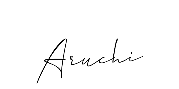 How to make Aruchi signature? Allison_Script is a professional autograph style. Create handwritten signature for Aruchi name. Aruchi signature style 2 images and pictures png