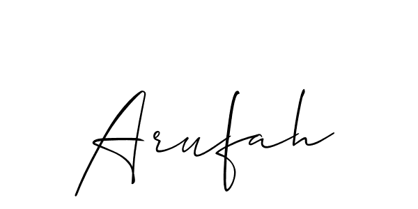 You should practise on your own different ways (Allison_Script) to write your name (Arufah) in signature. don't let someone else do it for you. Arufah signature style 2 images and pictures png